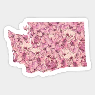 Washington in Flowers Sticker